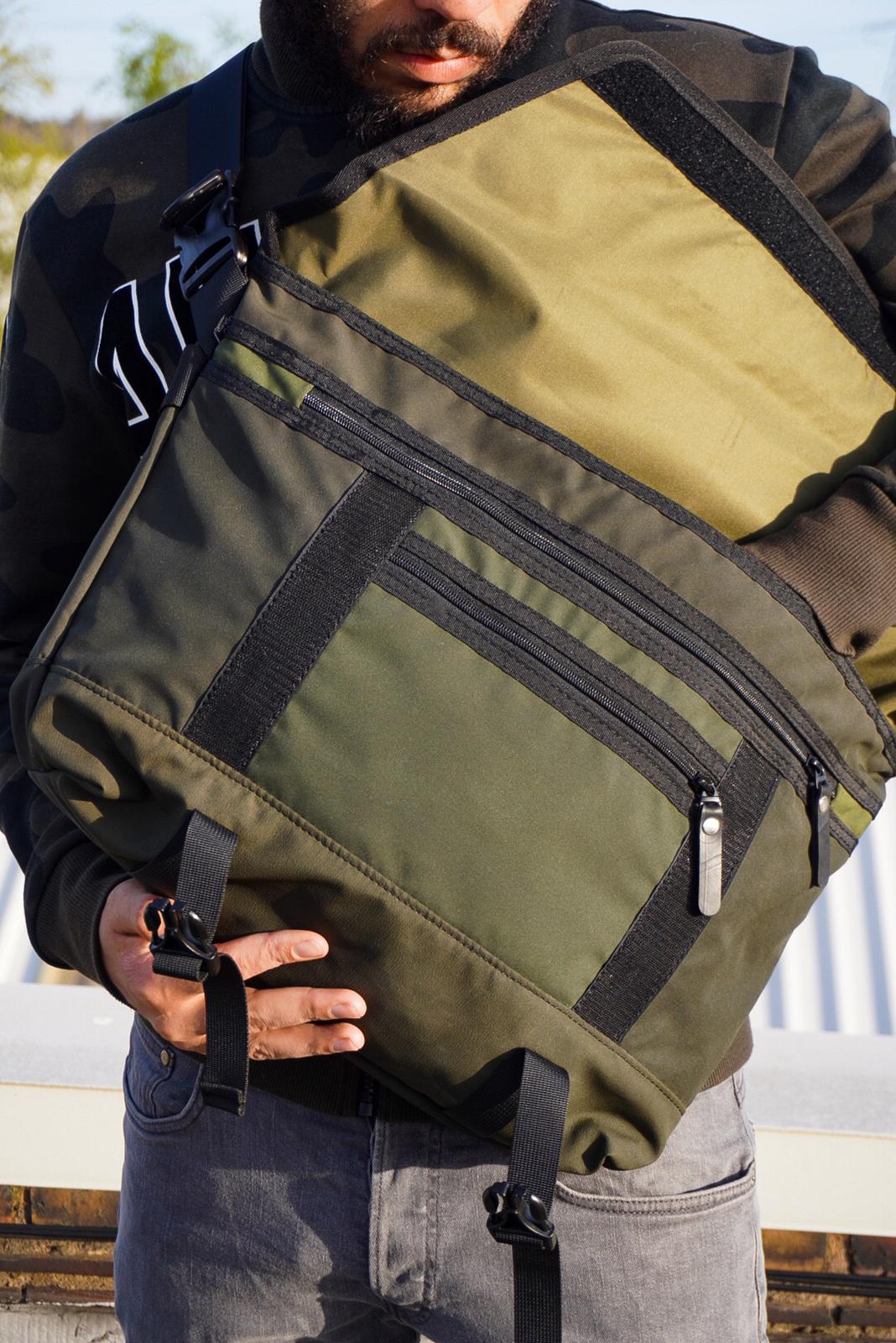 Bradley Upcycled Water Resistant Bike Messenger Bag-4