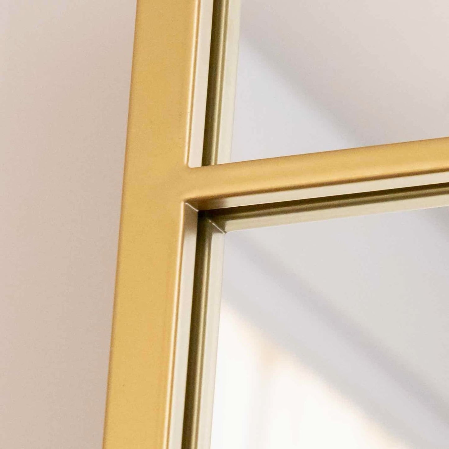 Aimi - Full Length Gold Metal Rectangle Window Mirror - 180cm x 105cm-4