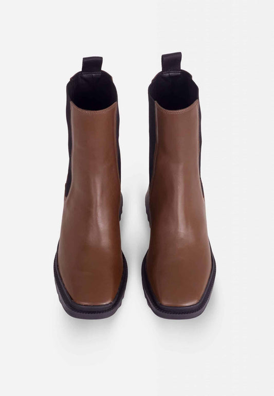 Brown Calf Leather Arachis Combat Boots – 7.8cm-1