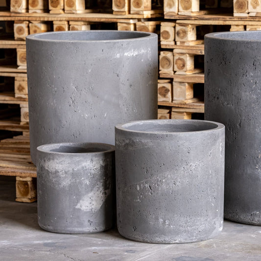 Aurella | Onyx Dusk – 70cm Extra Large Concrete Cylinder Planter – 199L Round Plant Pot-1