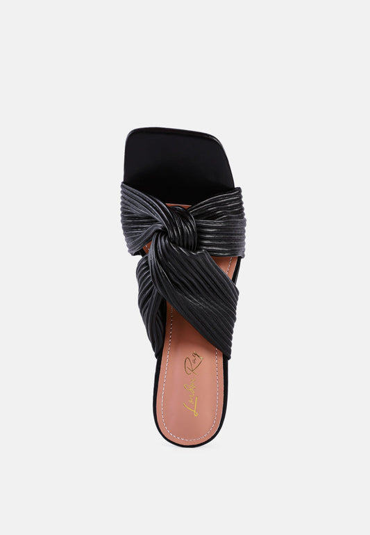 Battle Ex Corss Pleated Strap Slip On Sandals-1