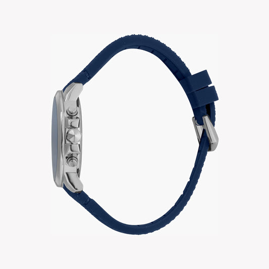 Just Cavalli Men's Blue Silicone Watch, Silver Case | Jc1g178p0025-1