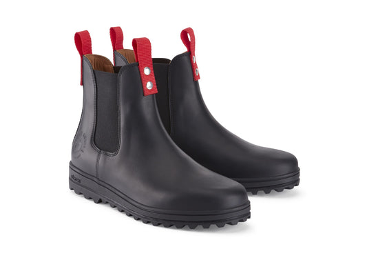 Busby Men's Winter Chelsea Boot, Black Leather-1