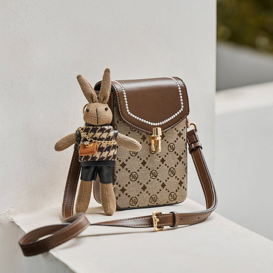 Caffrey Vintage Monogram Phone Crossbody Bag-1
