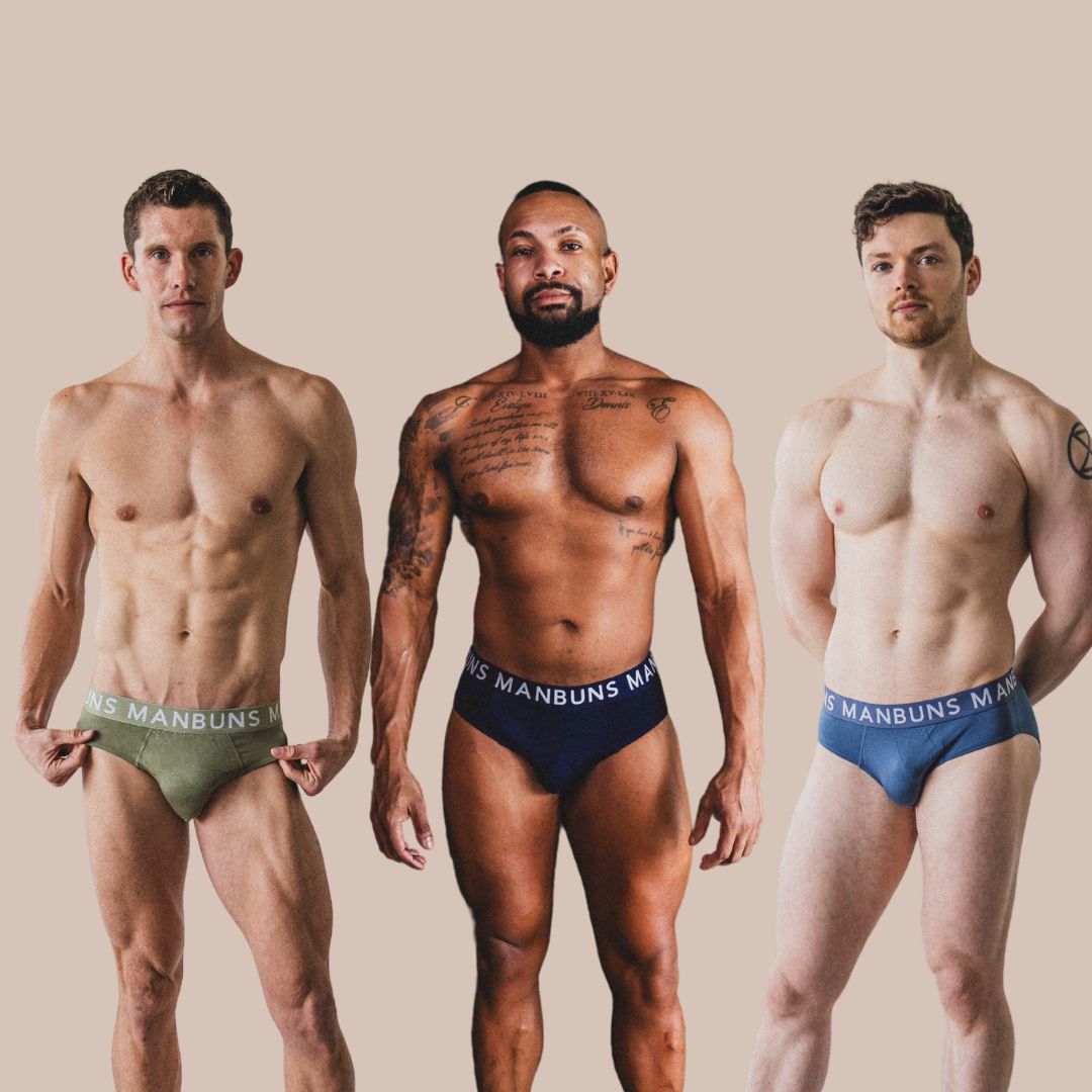 Men's Solid Brief Underwear with Pouch | 3 Pack-1