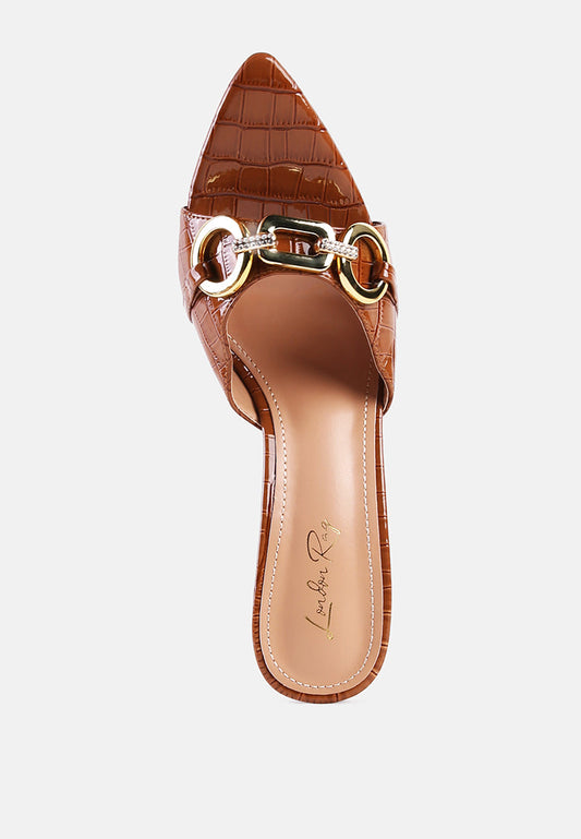 Drippin Hot Croc Patent Faux Leather Sandals-1