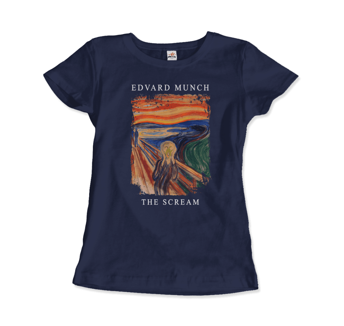 Edvard Munch the Scream, 1893 artwork t-shirt-9
