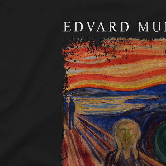 Edvard Munch the Scream, 1893 artwork t-shirt