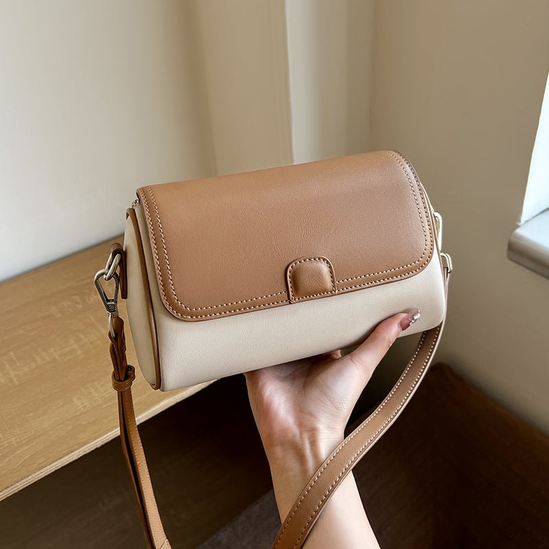 Elena Apricot Flap Medium Shoulder Bag-4