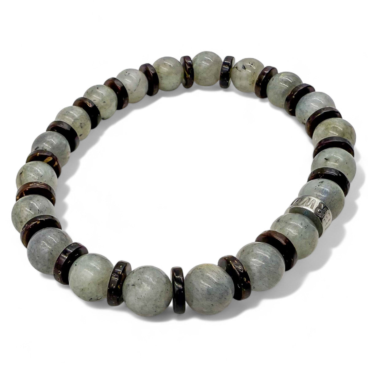 Pulse Lunar Nomad labradorite beaded bracelet, left side view