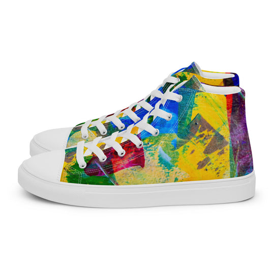 A pair of women's high top canvas sneakers with padded collar from Aysire, featuring a classic design and supportive ankle cushioning.