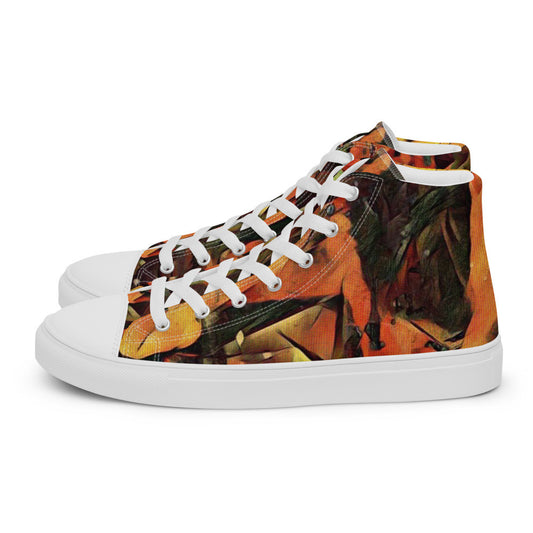 Aysire men's high top canvas sneakers with padded collar, new arrivals, showing the stylish footwear in black with white soles.