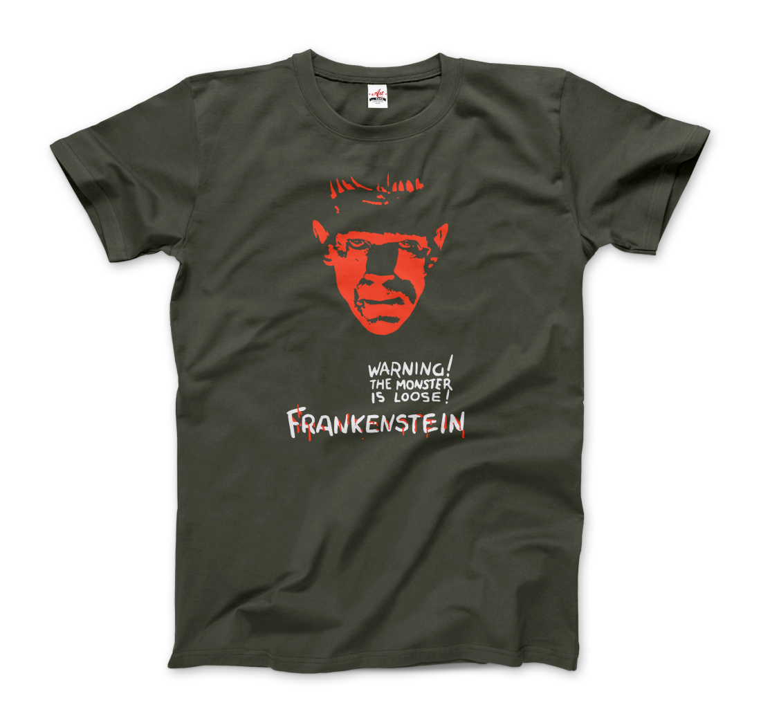 Frankenstein 30s Sci-Fi Horror movie t-shirt-9