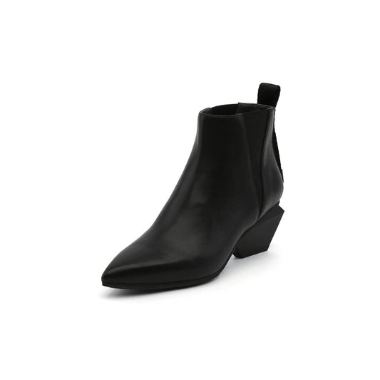 Futuristic Paneled Ankle Boots-1