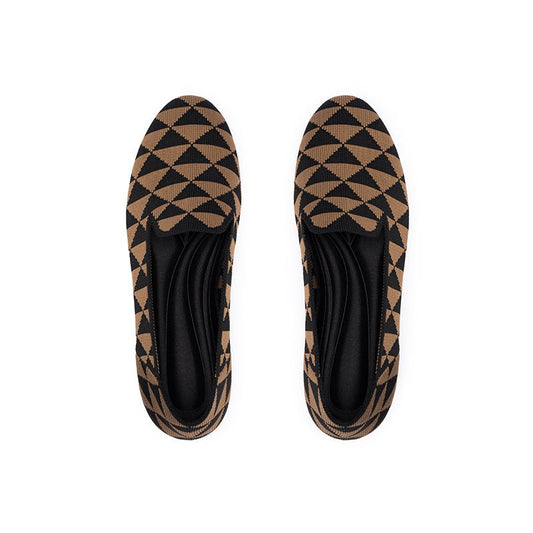 Geometric Soft Soled Slip On Commuter Loafers-1