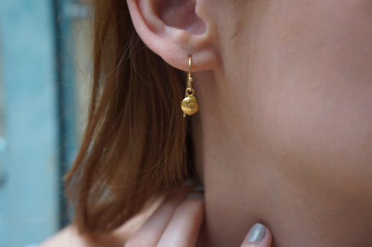 Nature-Inspired Sea Shell Earrings, Sterling Silver or 14k Gold (Dainty, Small)-1