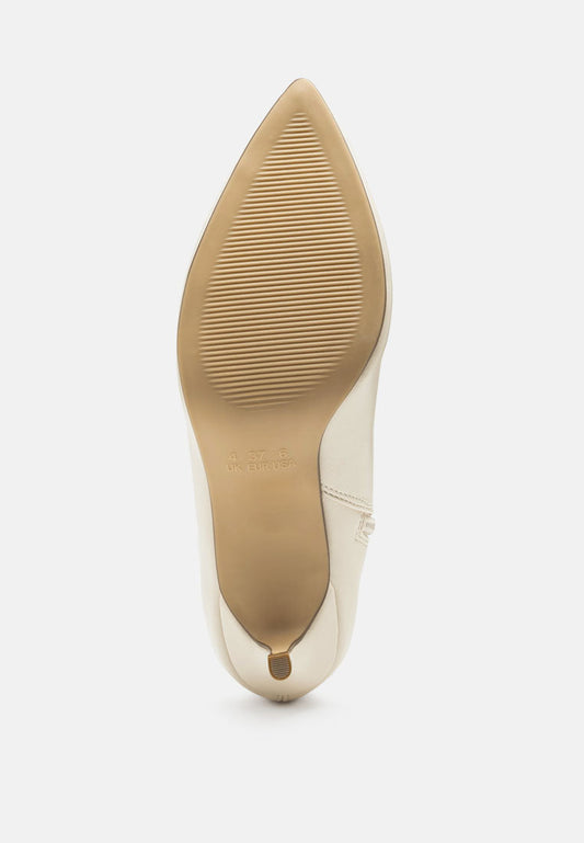 Leylah Mid Heel Stiletto Ankle Boots-1