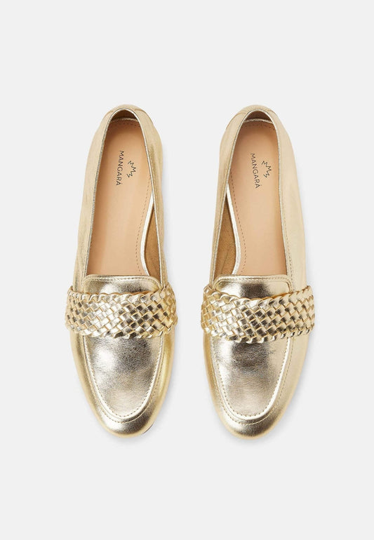 Golden Baru Leather Loafers - Summer