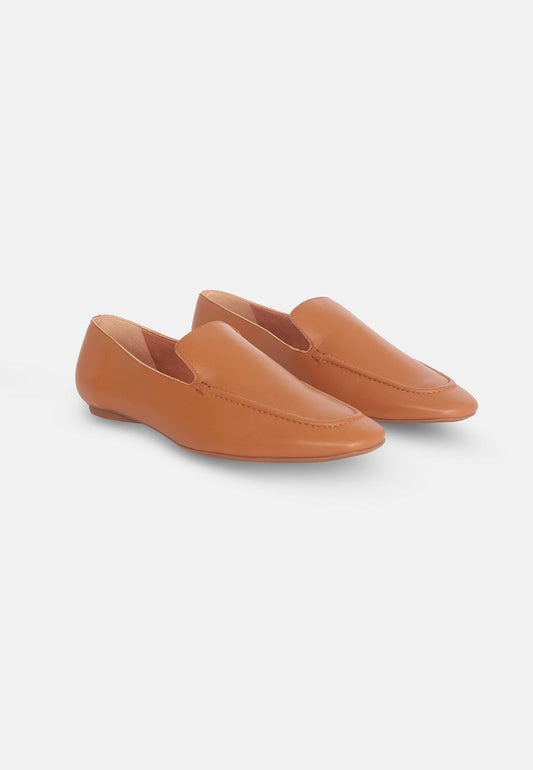 Clusia Women’s Loafers Brown Goat Leather – Flat Shoes