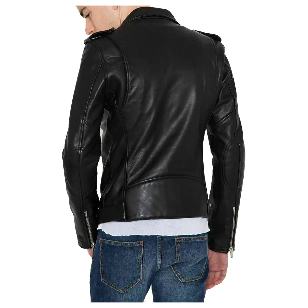 Men’s Classic Biker Leather Jacket-1