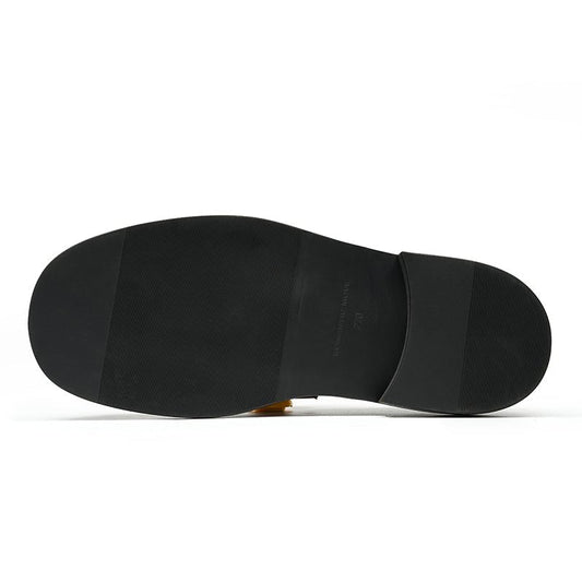 Men’s Calfskin Gradient Leather Loafers with Bold Reinforced Straps-1