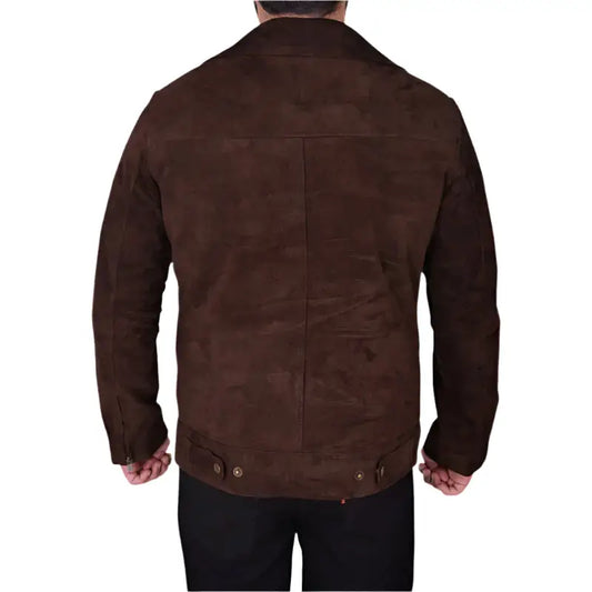 Mens Dark Brown Suede Jacket-1