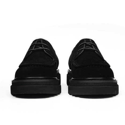 Men’s Suede Derby Shoes with Rugged Business Sole-1