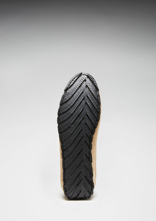 Tyre Sole Laced Driving Loafers, taupe suede-1