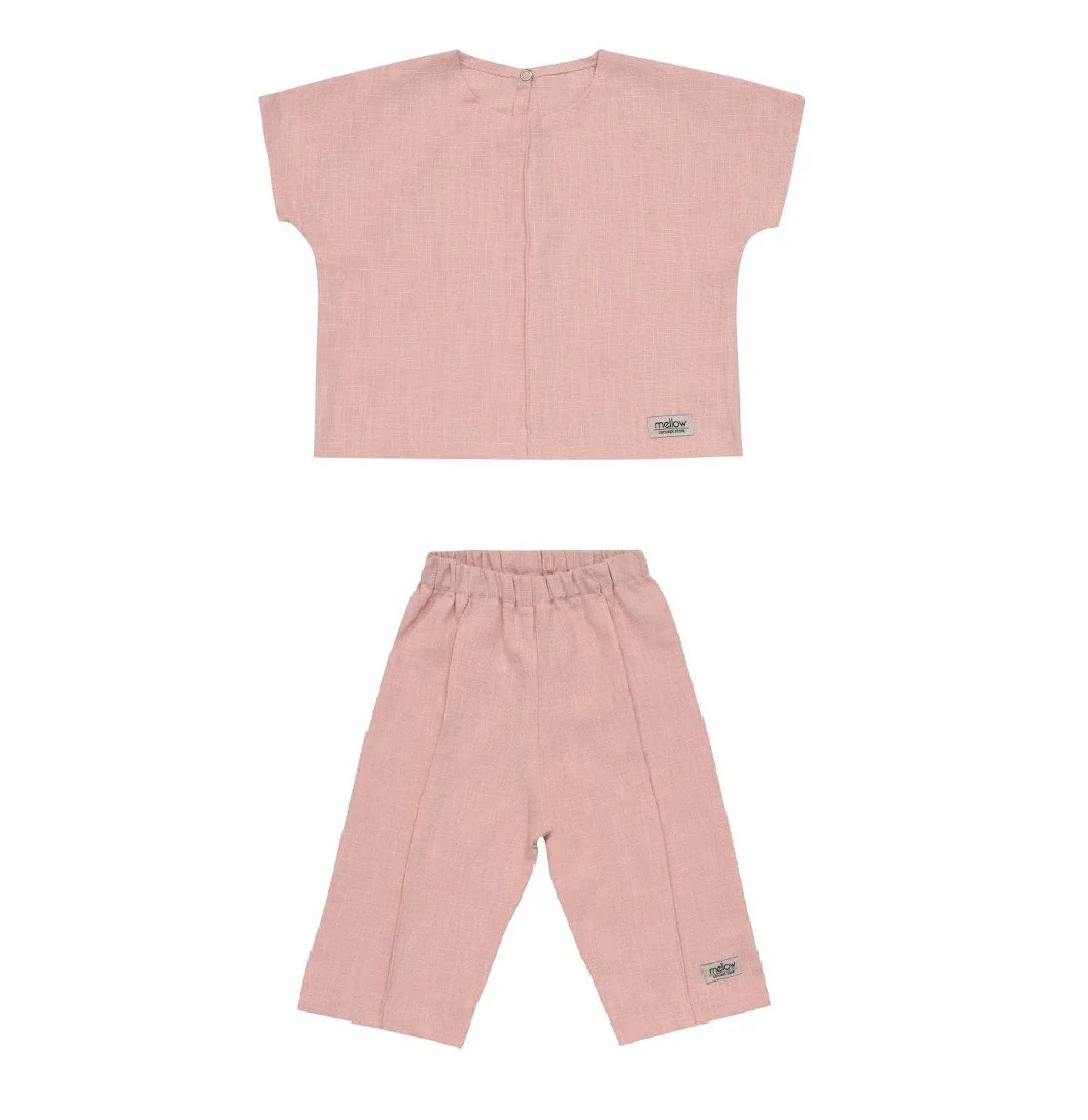 Ramie Baby/Kid Clothing Set - Rosa-0
