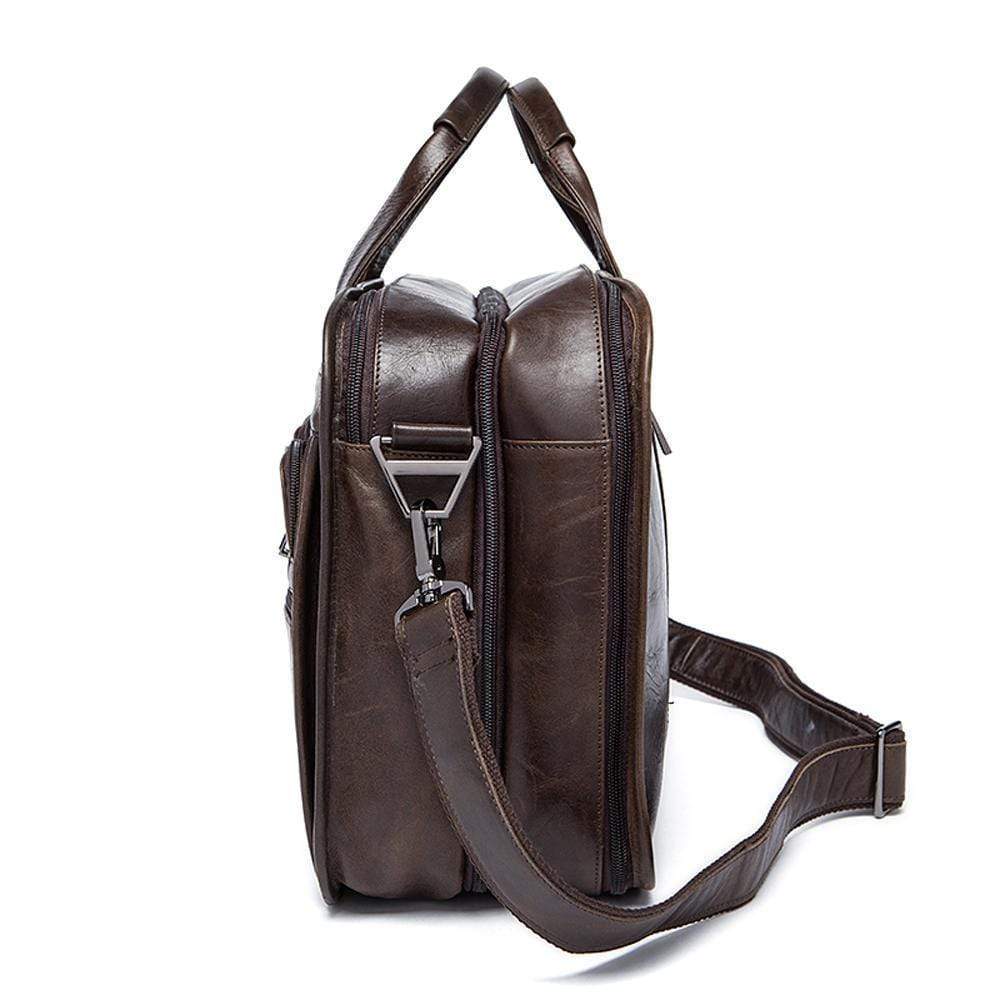 Rossie Viren Men's Casual Leather Briefcase-4