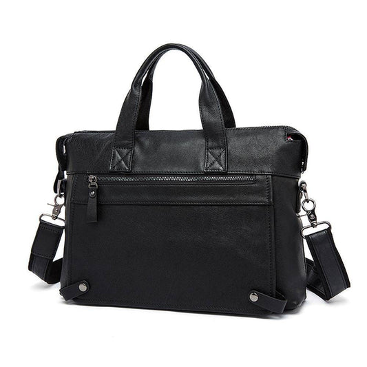 Rossie Viren Men's Classic 15" Men's Handmade Leather Briefcase Laptop Bag Messenger Shoulder Bag-1