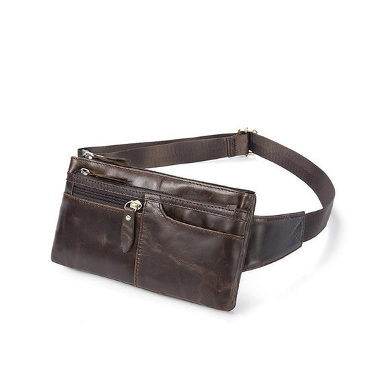 Rossie Viren Vintage Calfskin Leather Waist Bag,Fanny Pack,Belt Bag-1
