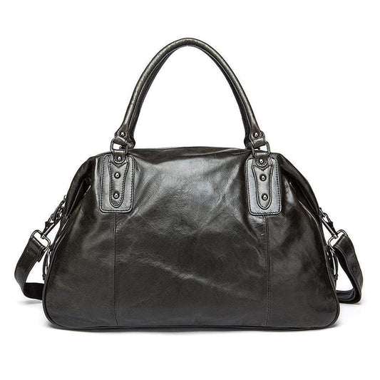Rossie Viren Vintage Leather Large Travel Carry-All - Unisex Weekender Duffel Shoulder Bag-1