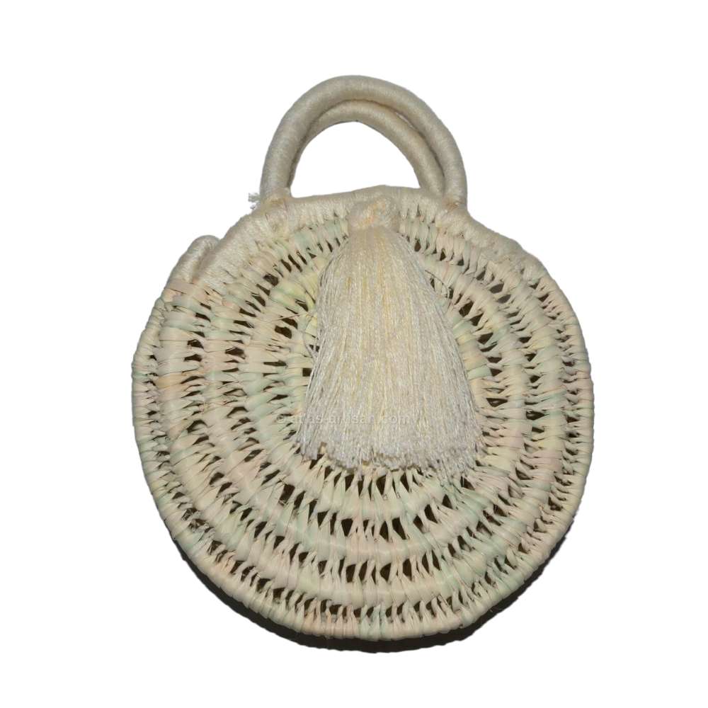 Round Handbag of Raffia Fabrice-4