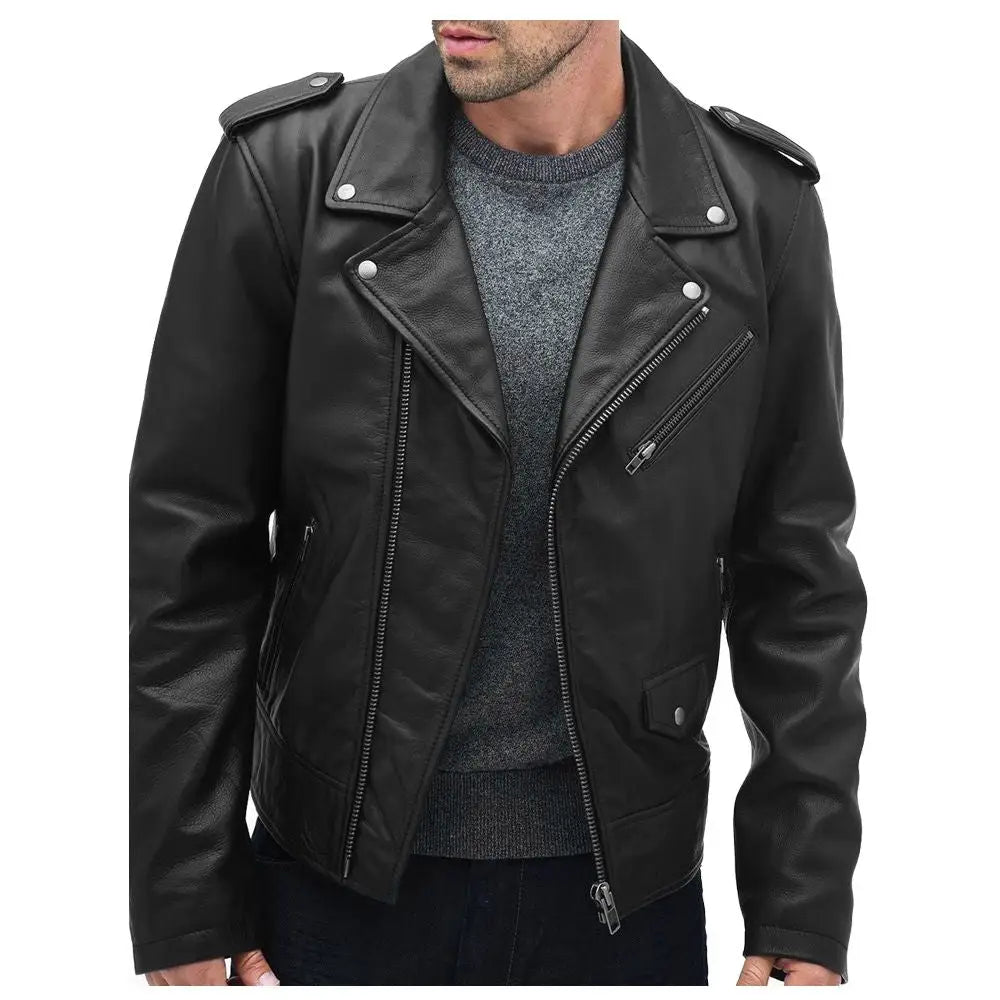 Men’s Leather Biker Jacket