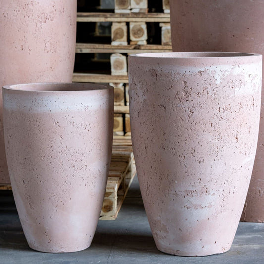 Vessara | Blushstone – 75cm Extra Large Concrete Vase Planter – 61L Tall Plant Pot-1