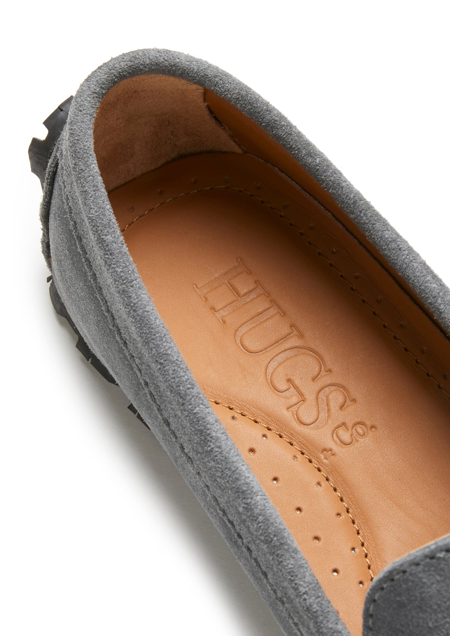 Women's Tyre Sole Penny Loafers, slate grey suede-4