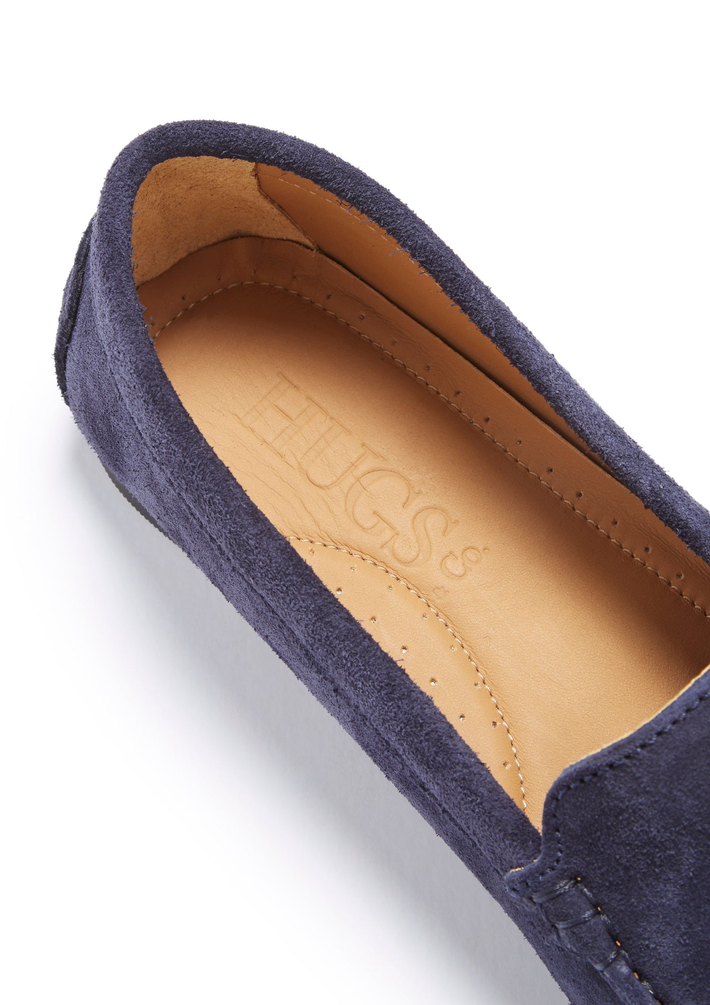 Women's Tasselled Driving Loafers Full Rubber Sole, navy blue suede-4