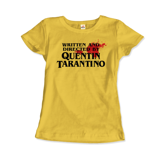 Written and Directed by Quentin Tarantino (Bloodstained) t-shirt