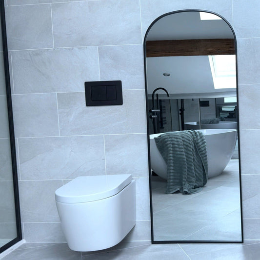 Yoko - Black Metal Gentle Arch Mirror - 160cm x 60cm-1