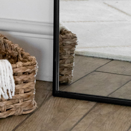 Yoko - Full Length Black Metal Gentle Arch Mirror - 180cm x 90cm