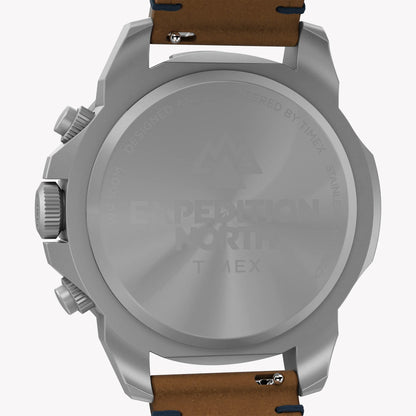 Timex Men's Eco-Friendly Tan Leather Watch, Silver Case | Tw2u20200-3