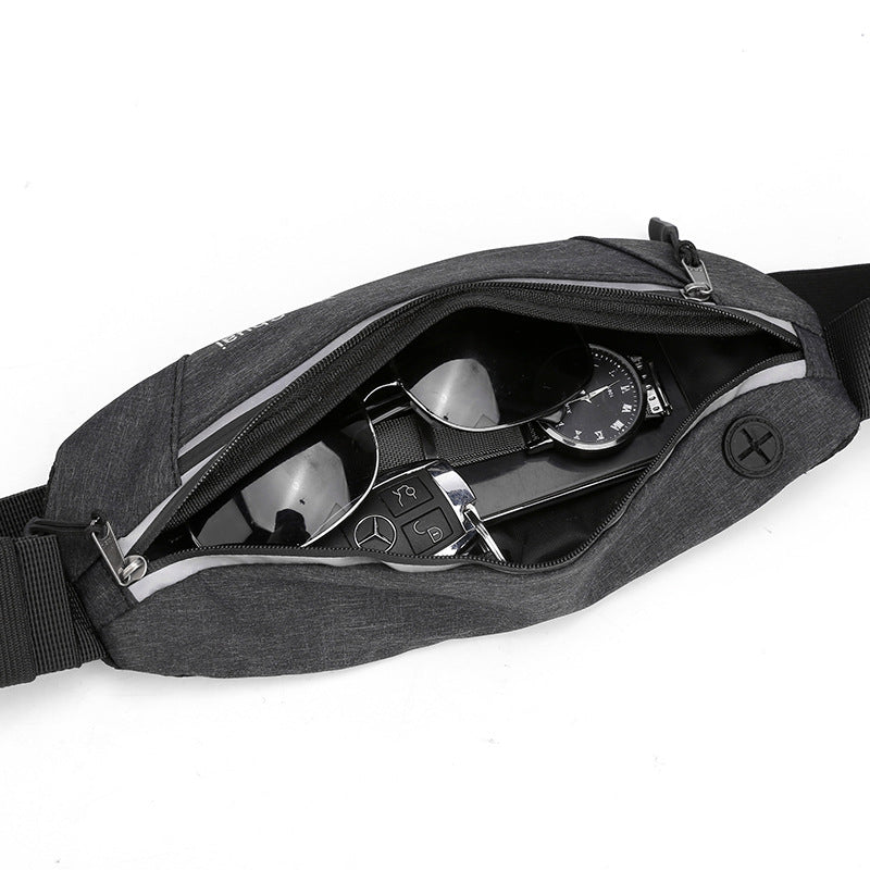 Running Belt Bag - No-Bounce Fitness Belt with Zipper Pocket, Secure Holder for Phone & Keys-1