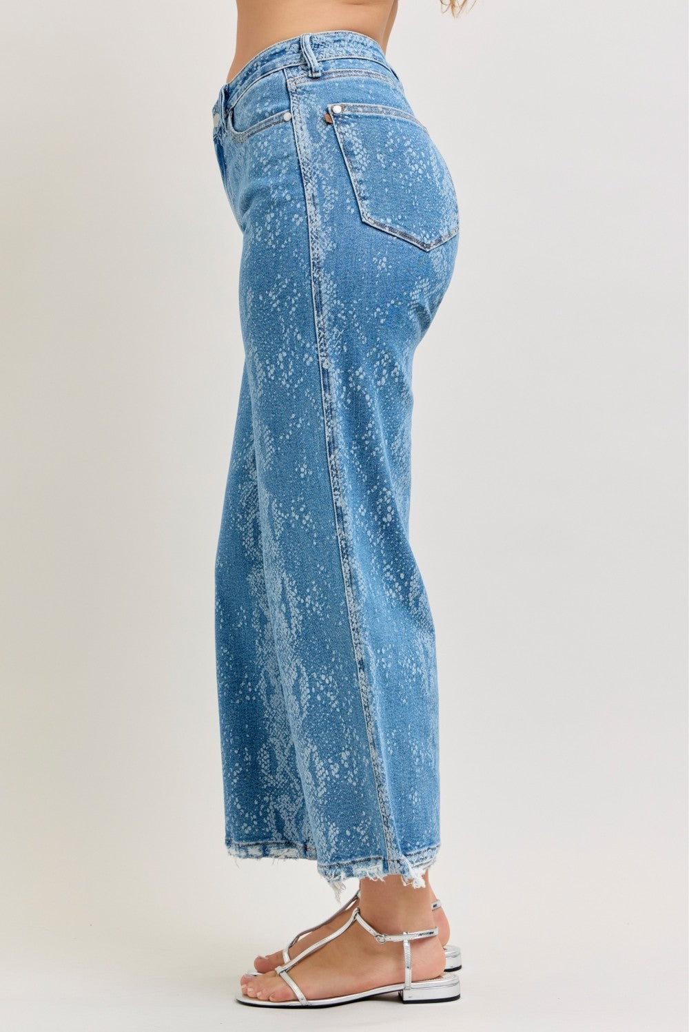 Judy Blue High Rise Ankle Wide Leg Jeans-2