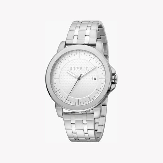 Esprit Men's Silver Stainless Steel Watch, Silver Dial | Es1g221m0045-0