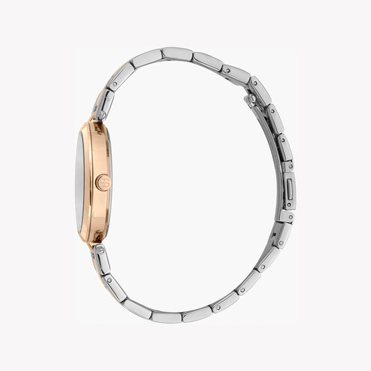Esprit Women's Silver & Rose Gold Watch, Silver Dial | Es1l183m0085-1