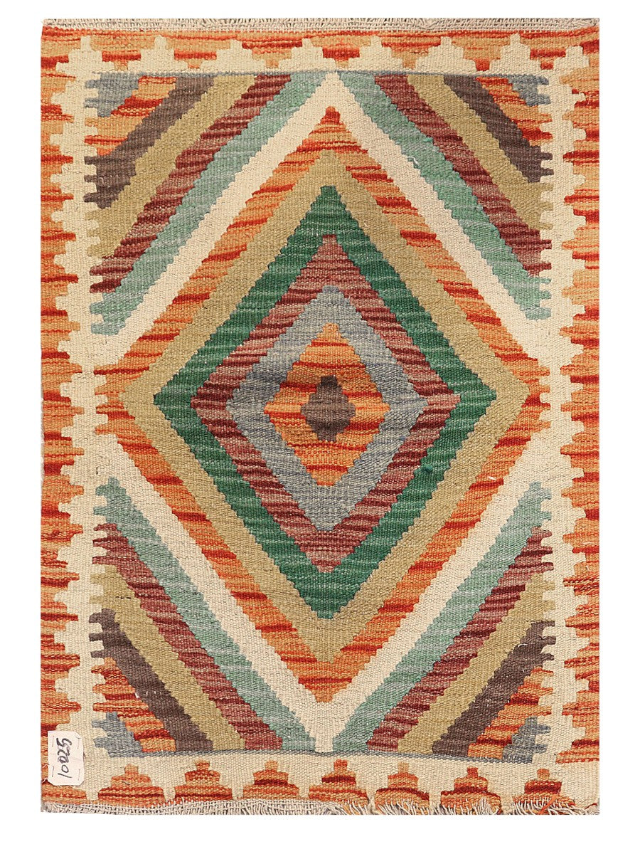 Maimana Afghanistan Kilim Rug - 84 x 59 cm
