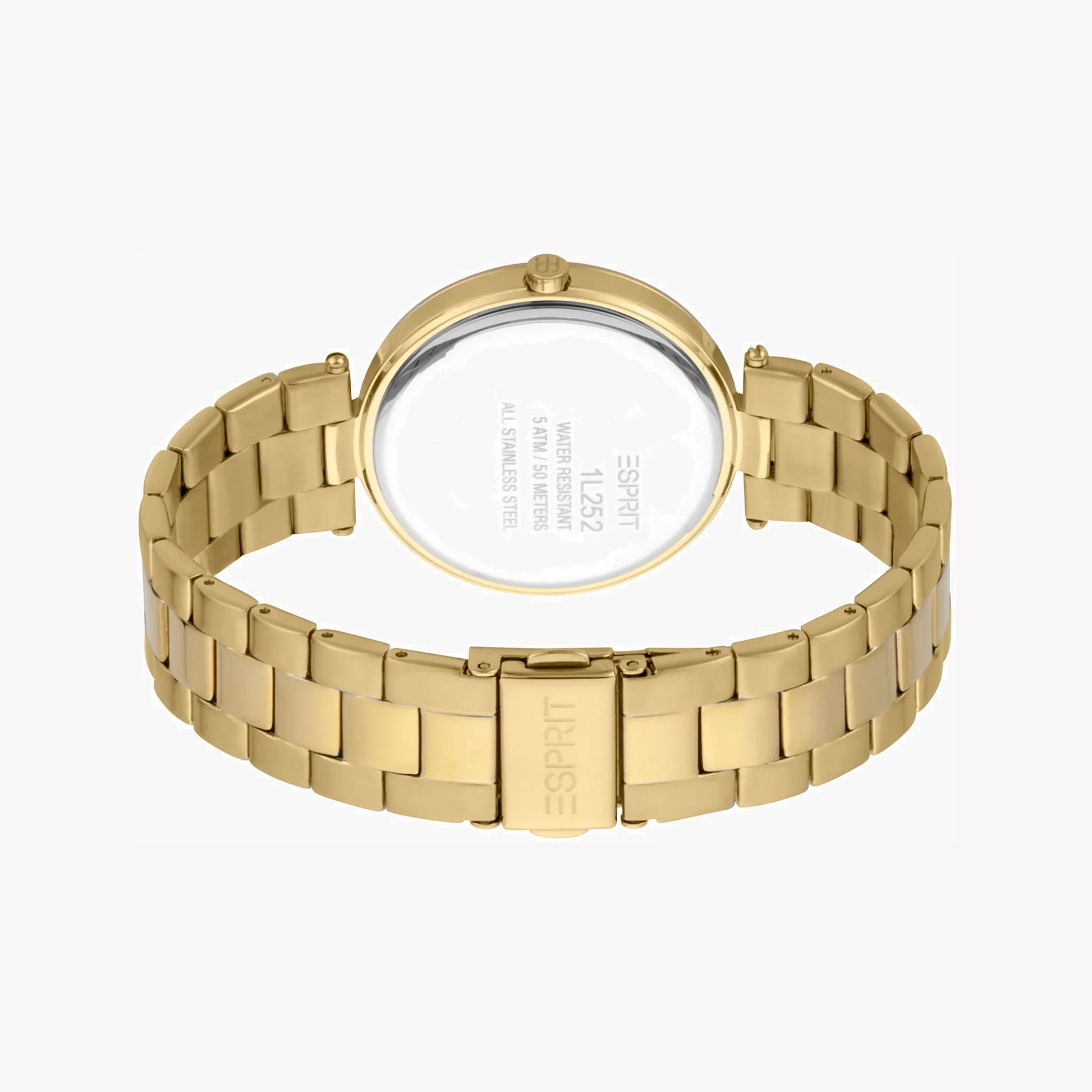 Esprit Women's Gold Stainless Steel Watch, Silver Dial | Es1l136m0015-3