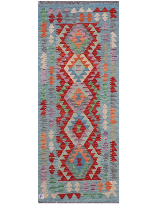 Maimana Afghanistan Kilim Rug - 189 x76 cm