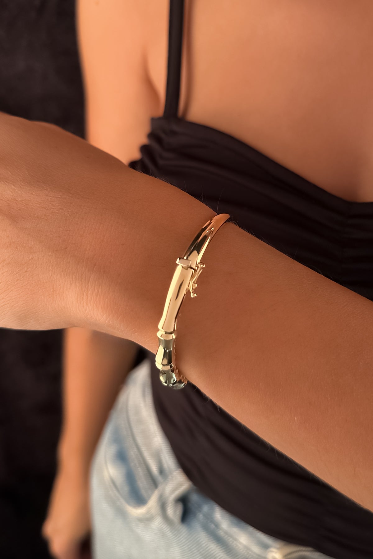 14ct Gold Bamboo Bracelet-2
